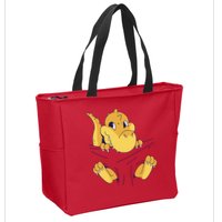 Carrying Baby T Rex Zip Tote Bag