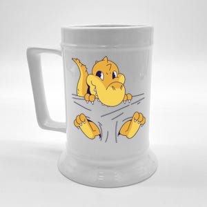 Carrying Baby T Rex Beer Stein