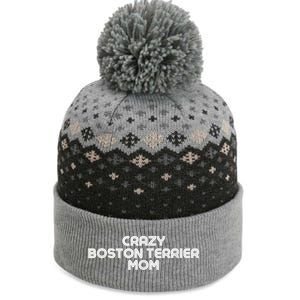 Crazy BOSTON TERRIER Mom Dog Mom The Baniff Cuffed Pom Beanie