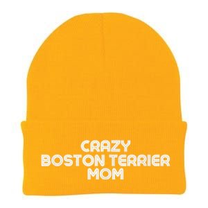 Crazy BOSTON TERRIER Mom Dog Mom Knit Cap Winter Beanie