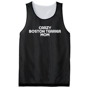 Crazy BOSTON TERRIER Mom Dog Mom Mesh Reversible Basketball Jersey Tank