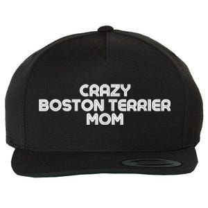 Crazy BOSTON TERRIER Mom Dog Mom Wool Snapback Cap