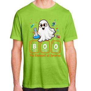 Chemistry Boo The Element Of Surprise Funny Periodic Table Adult ChromaSoft Performance T-Shirt