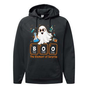 Chemistry Boo The Element Of Surprise Funny Periodic Table Performance Fleece Hoodie