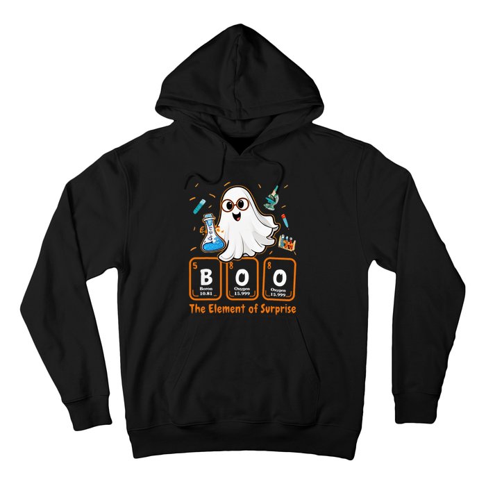 Chemistry Boo The Element Of Surprise Funny Periodic Table Hoodie