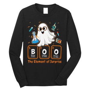 Chemistry Boo The Element Of Surprise Funny Periodic Table Long Sleeve Shirt