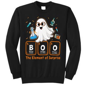 Chemistry Boo The Element Of Surprise Funny Periodic Table Sweatshirt