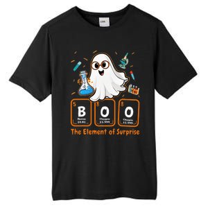 Chemistry Boo The Element Of Surprise Funny Periodic Table Tall Fusion ChromaSoft Performance T-Shirt