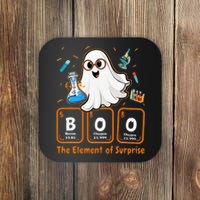 Chemistry Boo The Element Of Surprise Funny Periodic Table Coaster