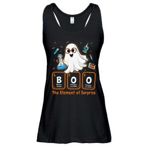 Chemistry Boo The Element Of Surprise Funny Periodic Table Ladies Essential Flowy Tank