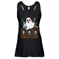 Chemistry Boo The Element Of Surprise Funny Periodic Table Ladies Essential Flowy Tank