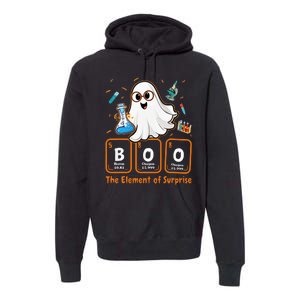 Chemistry Boo The Element Of Surprise Funny Periodic Table Premium Hoodie