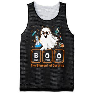 Chemistry Boo The Element Of Surprise Funny Periodic Table Mesh Reversible Basketball Jersey Tank