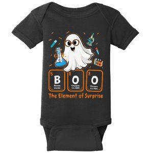 Chemistry Boo The Element Of Surprise Funny Periodic Table Baby Bodysuit