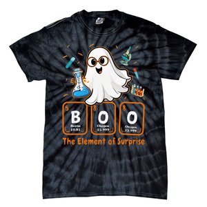 Chemistry Boo The Element Of Surprise Funny Periodic Table Tie-Dye T-Shirt