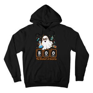 Chemistry Boo The Element Of Surprise Funny Periodic Table Tall Hoodie