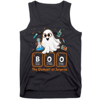 Chemistry Boo The Element Of Surprise Funny Periodic Table Tank Top