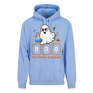 Chemistry Boo The Element Of Surprise Funny Periodic Table Unisex Surf Hoodie