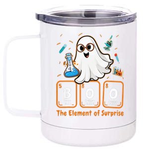 Chemistry Boo The Element Of Surprise Funny Periodic Table 12 oz Stainless Steel Tumbler Cup