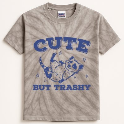 Cute But Trashy Vintage Retro 90s Possum Kids Tie-Dye T-Shirt