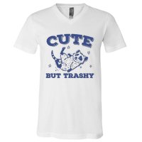 Cute But Trashy Vintage Retro 90s Possum V-Neck T-Shirt