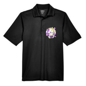 Cat Boba Tea Bubble Tea Anime Kawaii Neko Men's Origin Performance Pique Polo