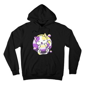 Cat Boba Tea Bubble Tea Anime Kawaii Neko Hoodie