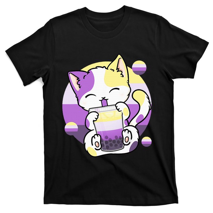 Cat Boba Tea Bubble Tea Anime Kawaii Neko T-Shirt