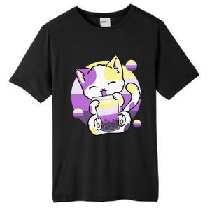 Cat Boba Tea Bubble Tea Anime Kawaii Neko Tall Fusion ChromaSoft Performance T-Shirt