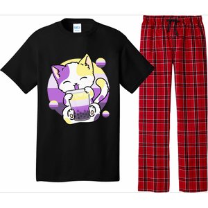 Cat Boba Tea Bubble Tea Anime Kawaii Neko Pajama Set