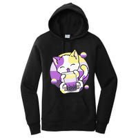 Cat Boba Tea Bubble Tea Anime Kawaii Neko Women's Pullover Hoodie