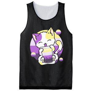 Cat Boba Tea Bubble Tea Anime Kawaii Neko Mesh Reversible Basketball Jersey Tank