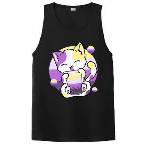 Cat Boba Tea Bubble Tea Anime Kawaii Neko PosiCharge Competitor Tank