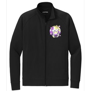 Cat Boba Tea Bubble Tea Anime Kawaii Neko Stretch Full-Zip Cadet Jacket