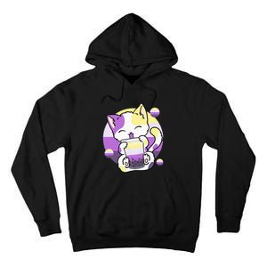 Cat Boba Tea Bubble Tea Anime Kawaii Neko Tall Hoodie