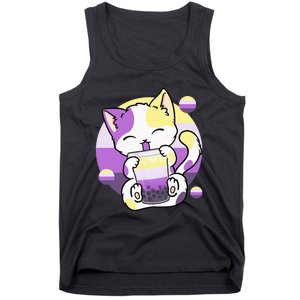 Cat Boba Tea Bubble Tea Anime Kawaii Neko Tank Top