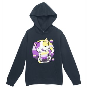 Cat Boba Tea Bubble Tea Anime Kawaii Neko Urban Pullover Hoodie