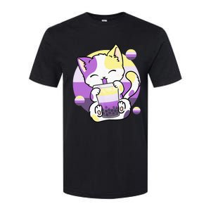 Cat Boba Tea Bubble Tea Anime Kawaii Neko Softstyle CVC T-Shirt