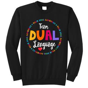 Cute Back to School Squad Team Dual Language Teachers Sweatshirt