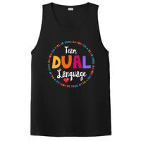 Cute Back to School Squad Team Dual Language Teachers PosiCharge Competitor Tank