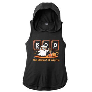 Chemistry Boo The Element Of Surprise Cute Chemist Halloween Ladies PosiCharge Tri-Blend Wicking Draft Hoodie Tank