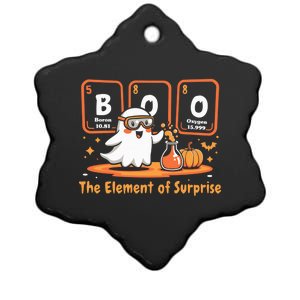 Chemistry Boo The Element Of Surprise Cute Chemist Halloween Ceramic Star Ornament