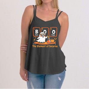 Chemistry Boo The Element Of Surprise Cute Chemist Halloween Women's Strappy Tank