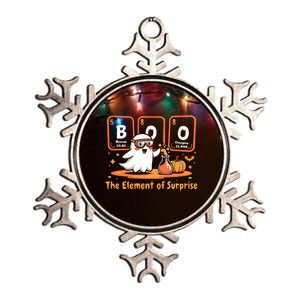 Chemistry Boo The Element Of Surprise Cute Chemist Halloween Metallic Star Ornament