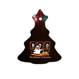 Chemistry Boo The Element Of Surprise Cute Chemist Halloween Ceramic Tree Ornament