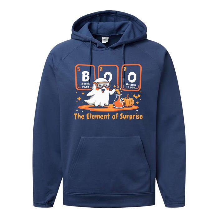 Chemistry Boo The Element Of Surprise Cute Chemist Halloween Performance Fleece Hoodie