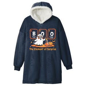 Chemistry Boo The Element Of Surprise Cute Chemist Halloween Hooded Wearable Blanket