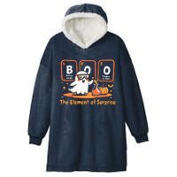 Chemistry Boo The Element Of Surprise Cute Chemist Halloween Hooded Wearable Blanket