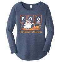 Chemistry Boo The Element Of Surprise Cute Chemist Halloween Women's Perfect Tri Tunic Long Sleeve Shirt