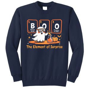 Chemistry Boo The Element Of Surprise Cute Chemist Halloween Tall Sweatshirt